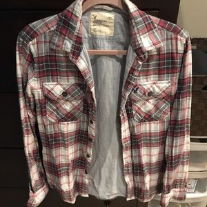 American Eagle Plaid button down shirt